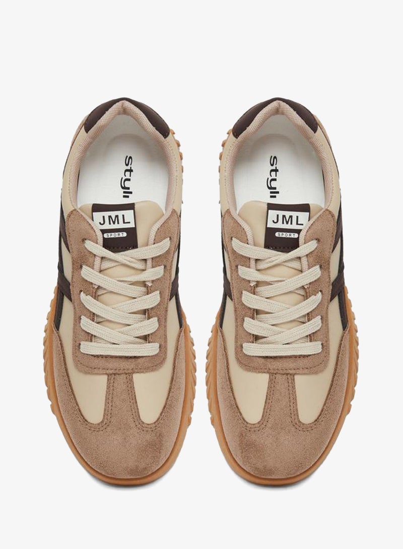 Styli Women Brown Retro Style Sneakers - Image 5